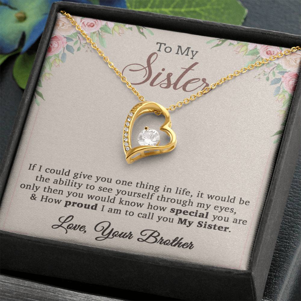 To My Sister Necklace, Brother to Sister, Birthday gift For Sister from Brother 7_12