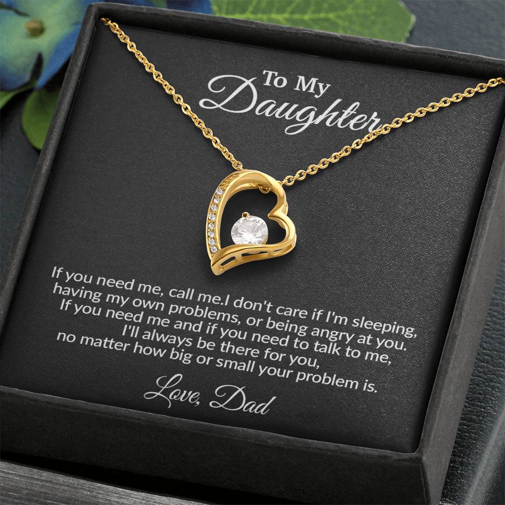 To My Daughter Necklace, Gift for Daughter from Dad, Father Daughter Necklace