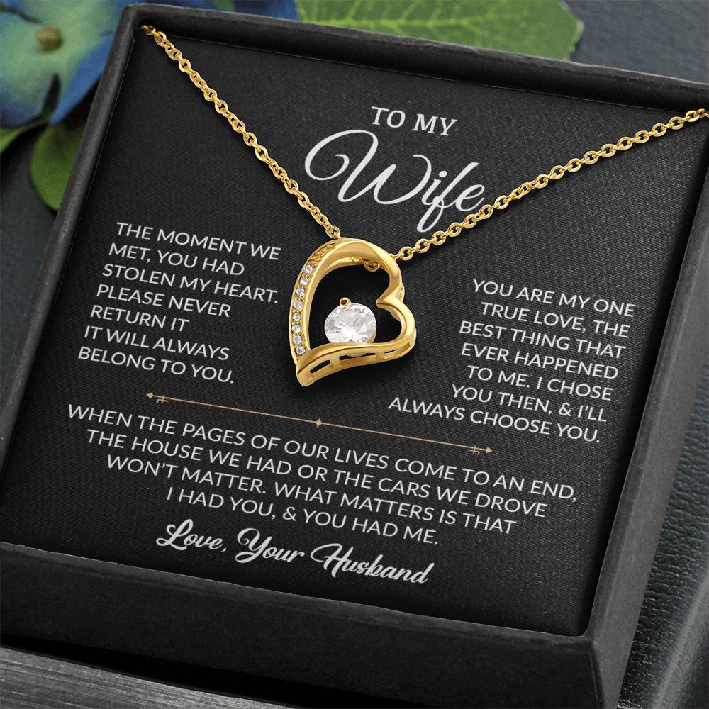 To My Wife Necklace, Gift For Wife, Anniversary Gift For Wife, Necklace For Wife