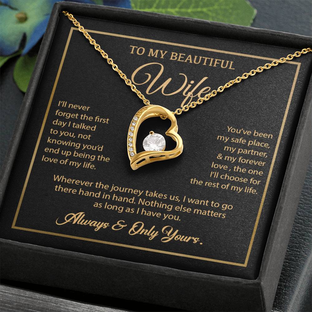 To My Wife Necklace, Gift For Wife, Anniversary Gift For Wife, Necklace For Wife 24_7_Gold