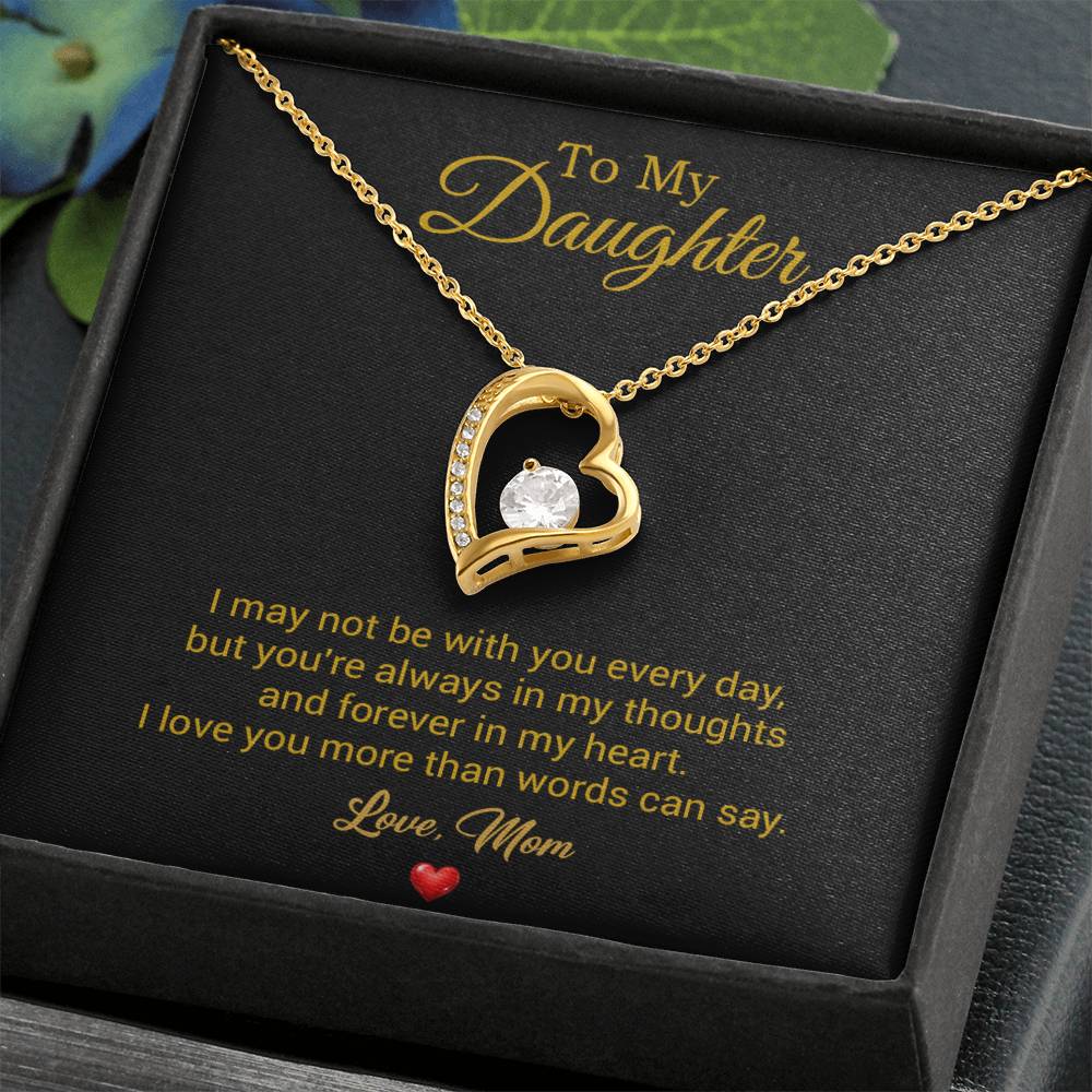 To My Daughter Necklace, Gift For Daughter From Mom, Daughter Mother Necklace