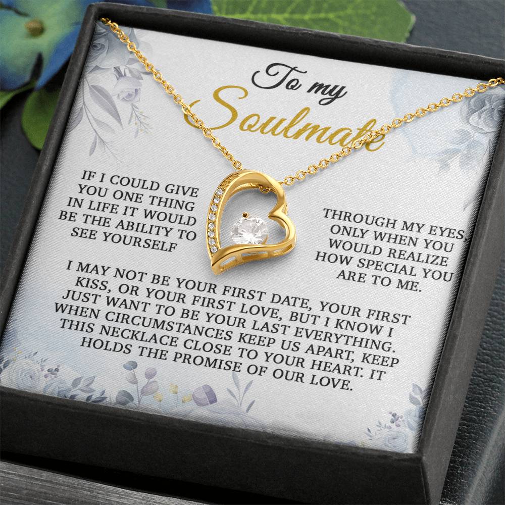 To My Soulmate Gift, Gift for Wife, Girlfriend Necklace, Anniversary Gift, Soulmates Gift