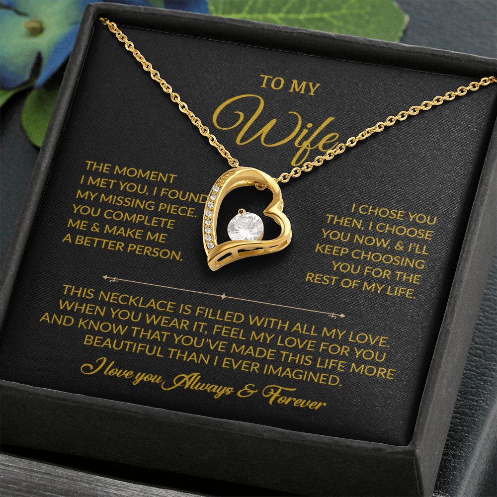 To My Wife Necklace, Gift For Wife, Anniversary Gift For Wife, Necklace For Wife