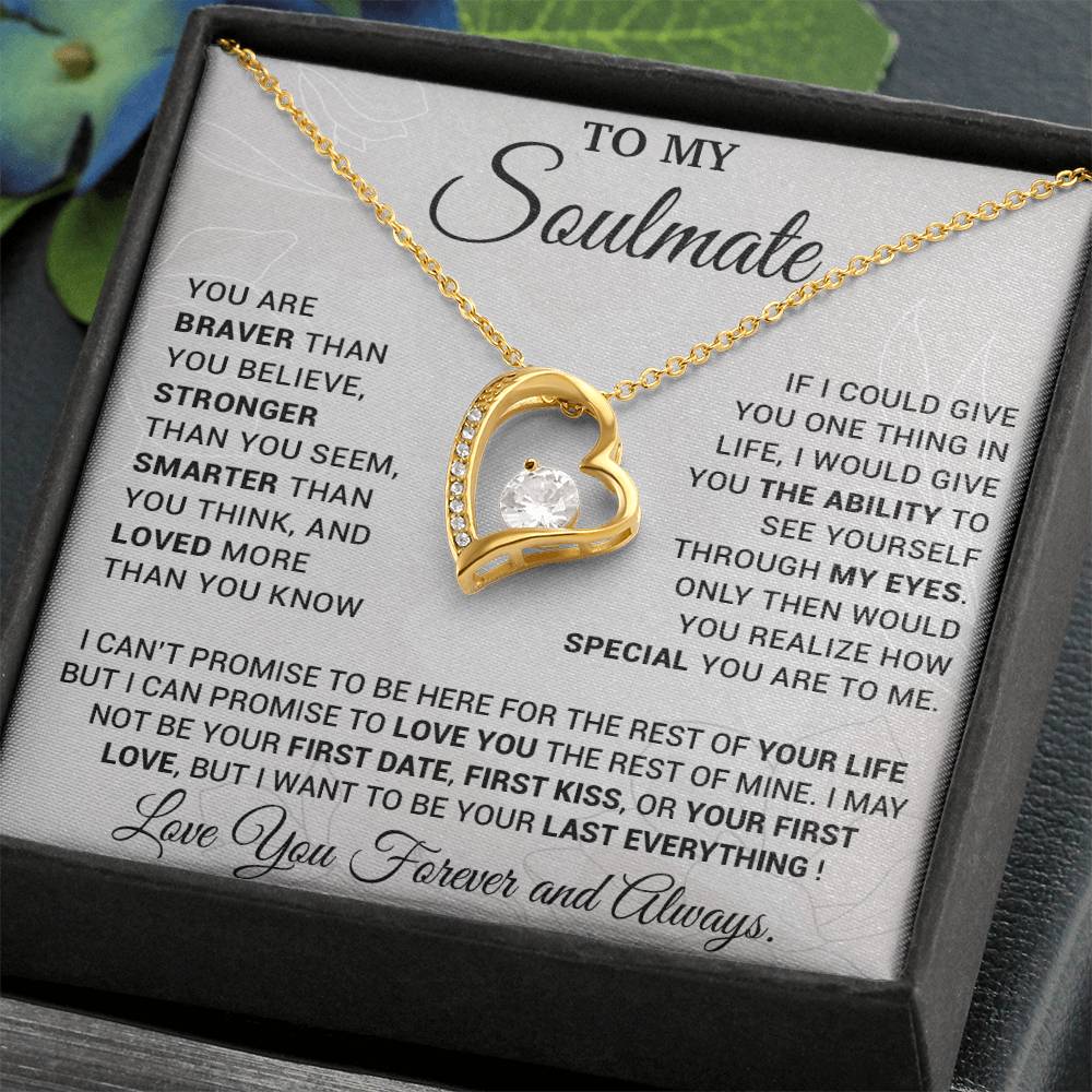 To My Soulmate Necklace, Necklace Gift, Soulmate Gift, Soulmate Jewelry