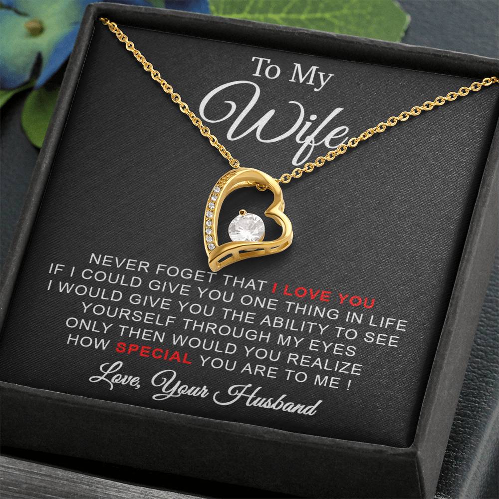 To My Wife Necklace Wife Gift from Husband, Anniversary Gift, Wife Birthday Gift