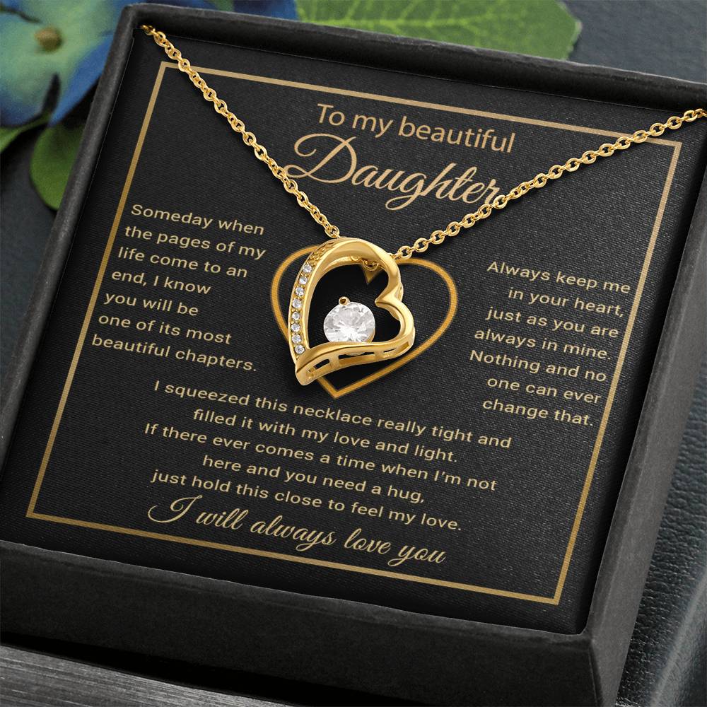 To My Daughter Necklace, Gift For Daughter From Dad, Daughter Father Necklace 28_11_Gold