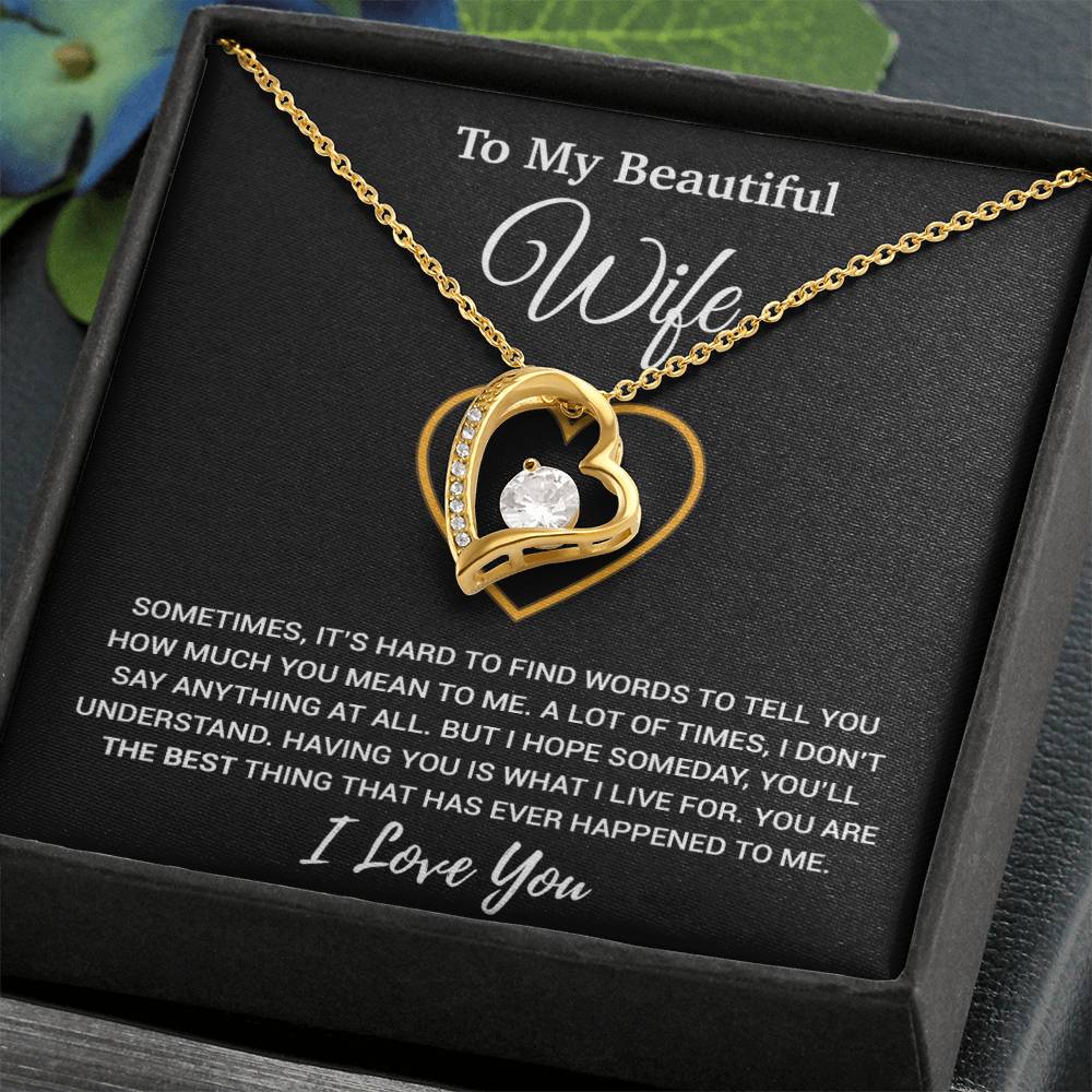 To My Wife Necklace, Christmas Gifts For Women, Anniversary Gift For Wife 21_11_Black