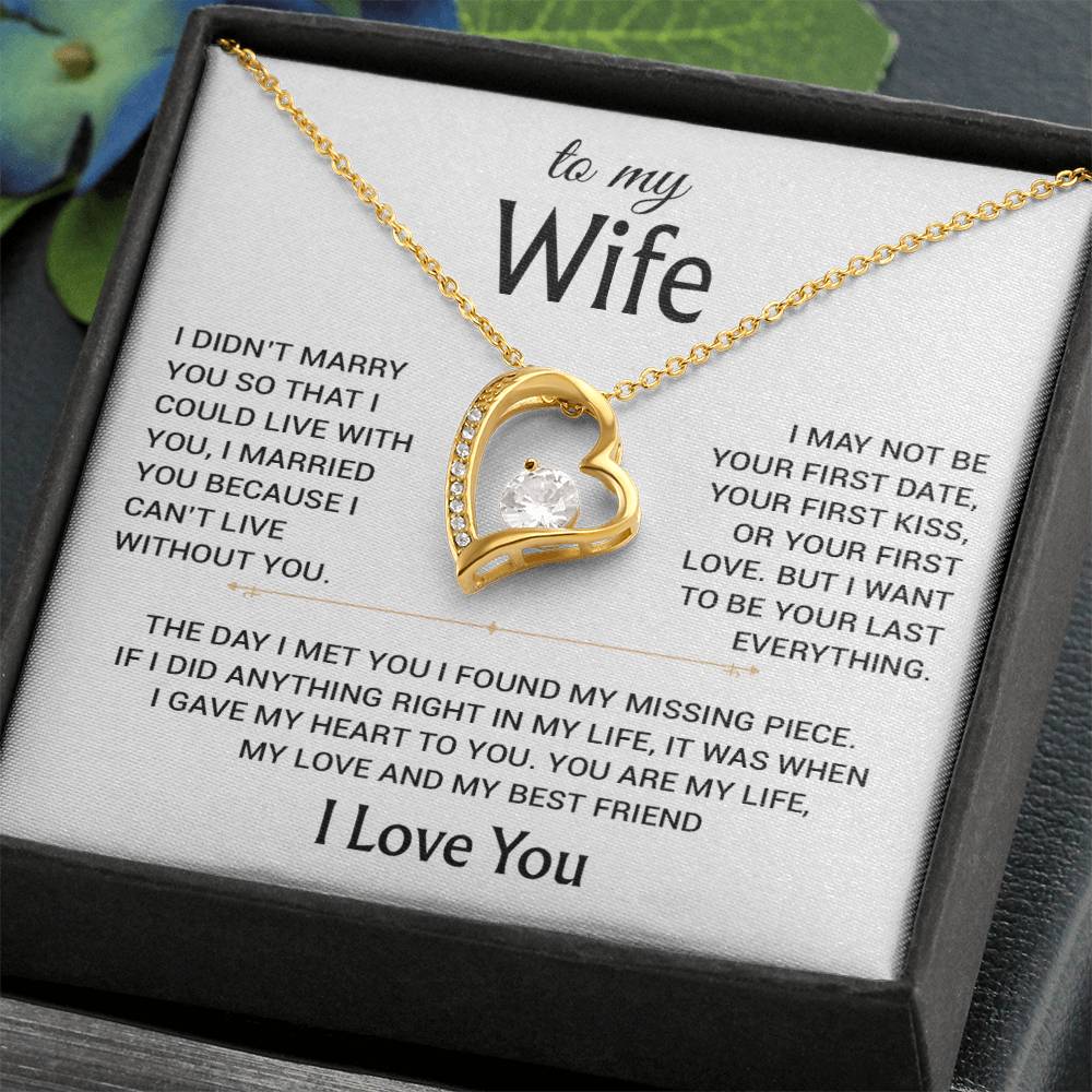 To My Wife Necklace, Christmas Gifts For Women, Anniversary Gift For Wife 16_12_White