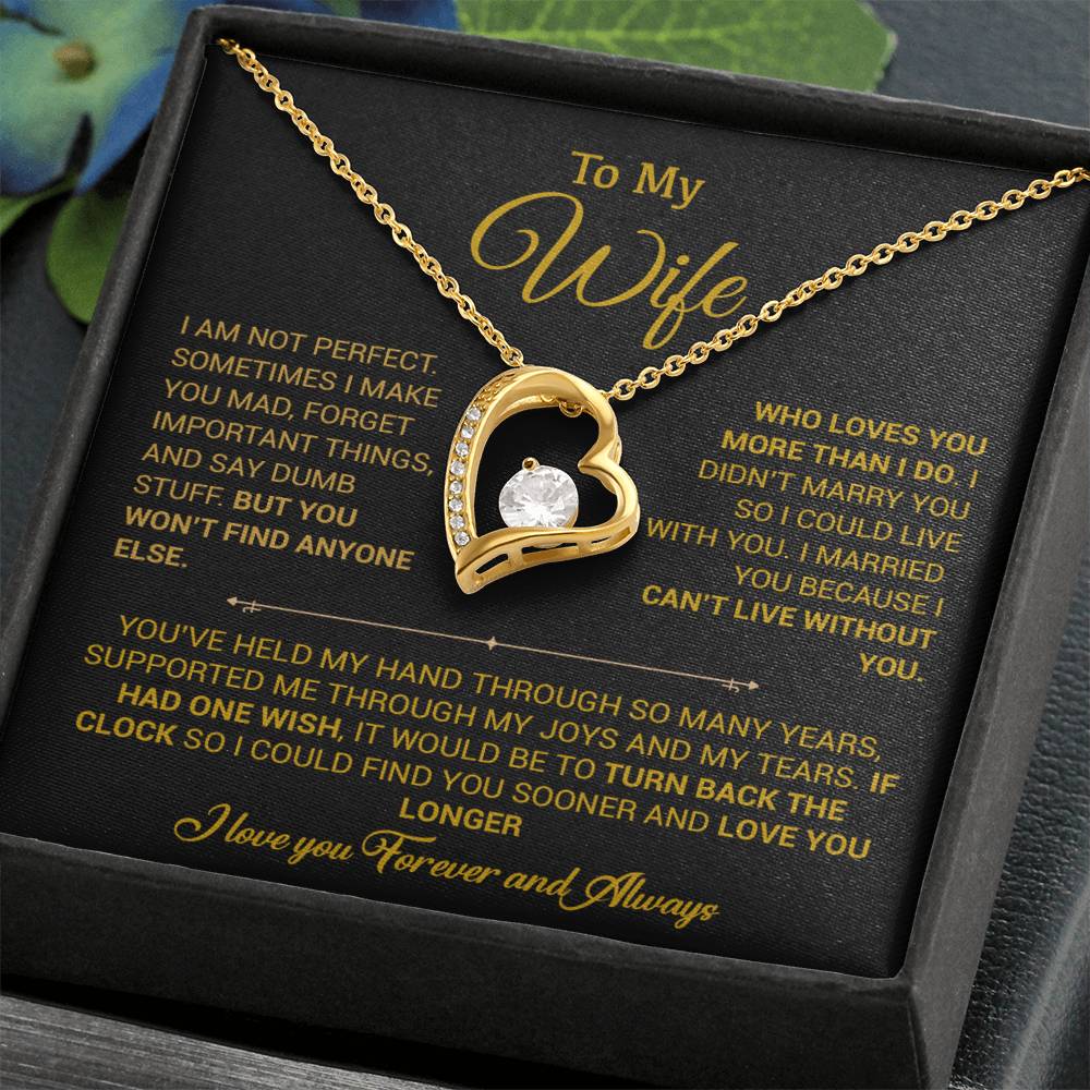 To My Wife Necklace, Gift For Wife, Anniversary Gift For Wife, Christmas Gift 1_10_Gold