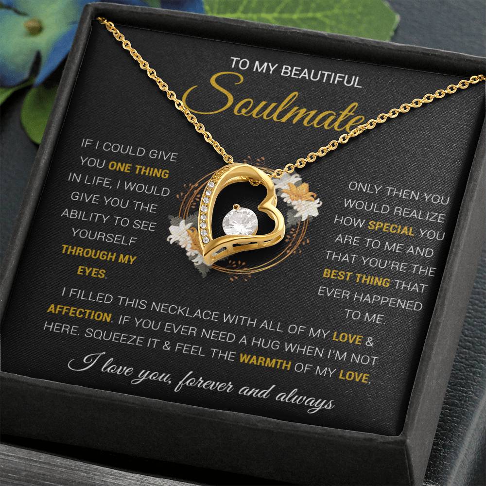 To My Soulmate Necklace Gift For Wife Girlfriend Birthday Anniversary Christmas