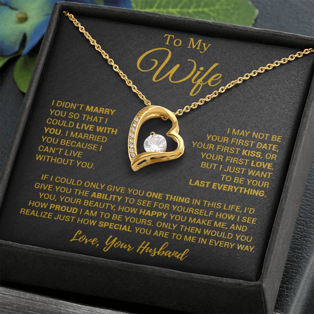 To My Wife Necklace, Gift For Wife, Anniversary Gift For Wife, Necklace For Wife 27_3_Gold