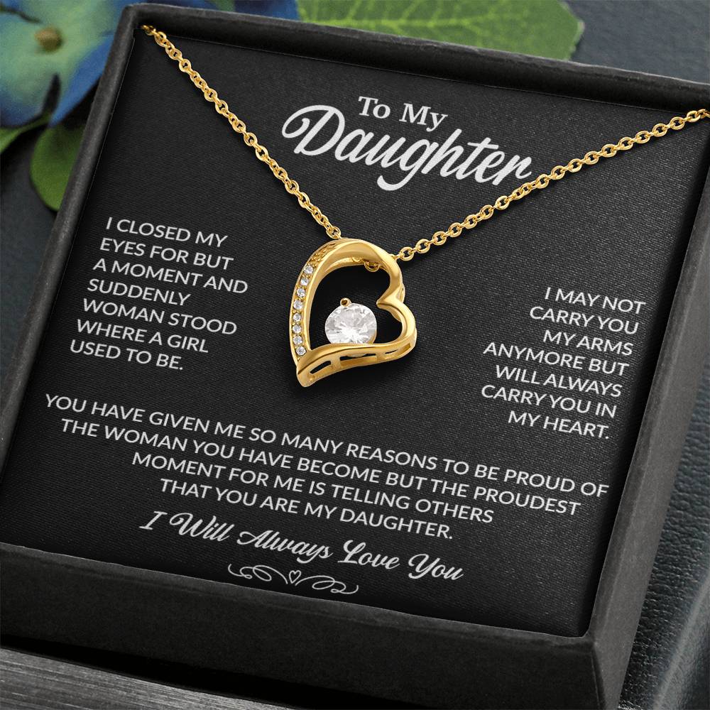 To My Daughter Necklace, Gift for Daughter from Dad, Daughter Father Necklace 27_9_Black