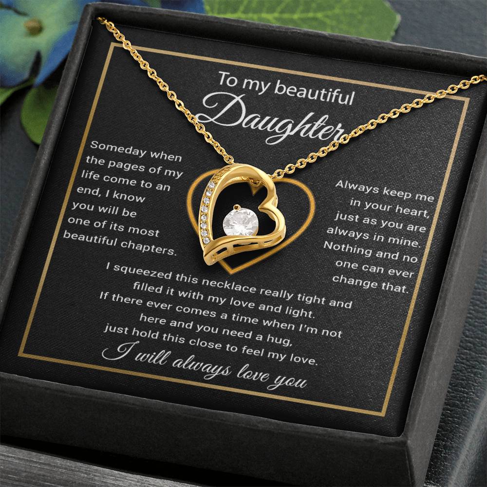 To My Daughter Necklace, Gift For Daughter From Dad, Daughter Father Necklace 28_11_Black