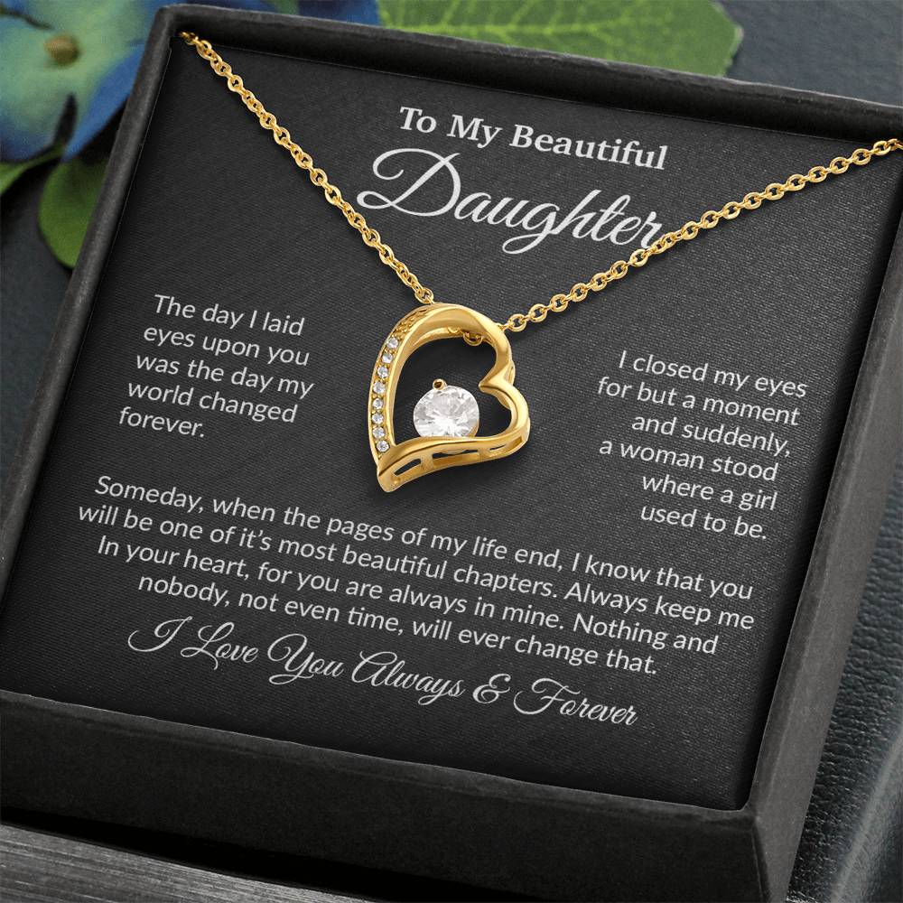 To My Daughter Necklace, Daughter Mother Necklace, Daughter Gift From Mom 8_11_Black
