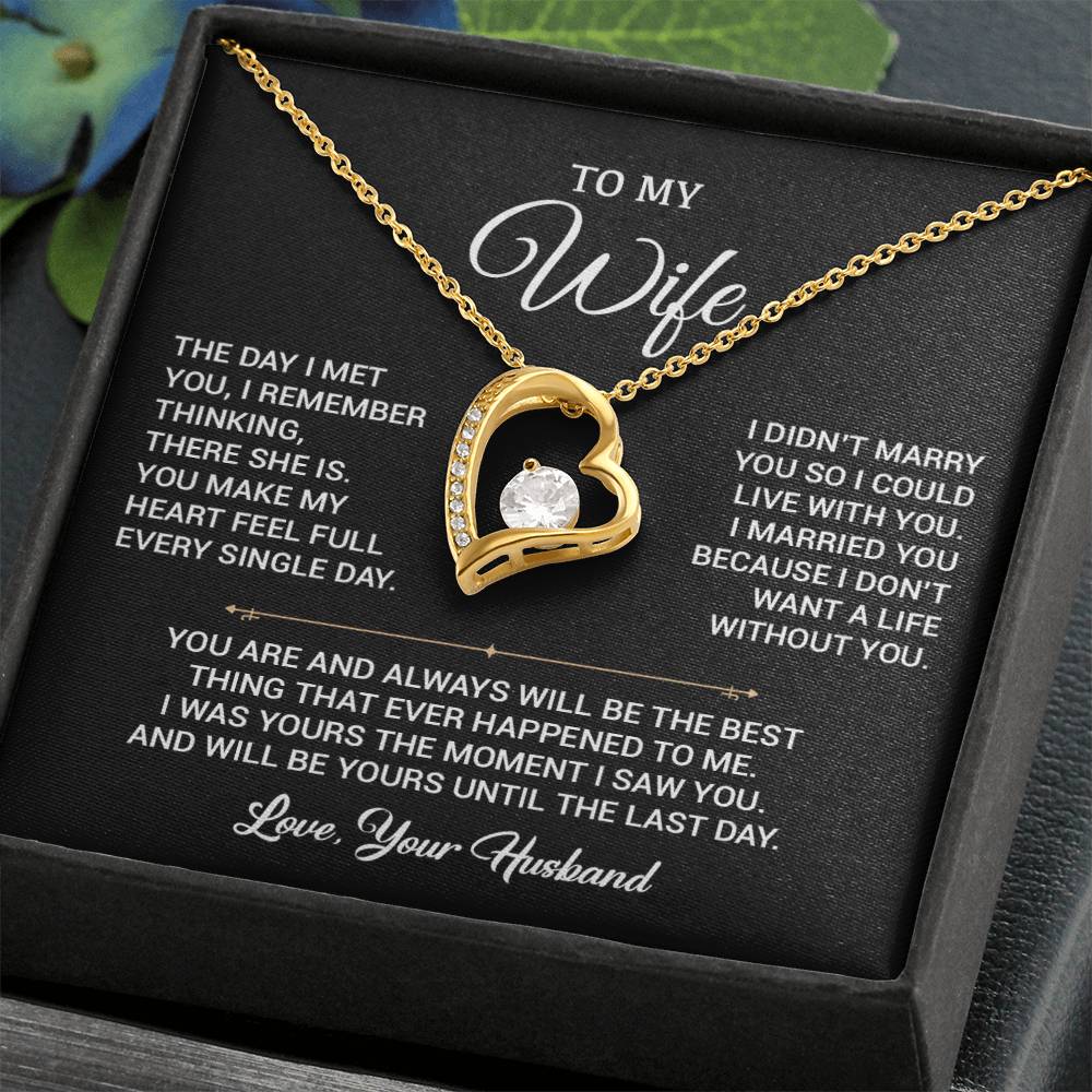 To My Wife Necklace, Gift For Wife, Anniversary Gift For Wife, Christmas Gift 19_9_Black