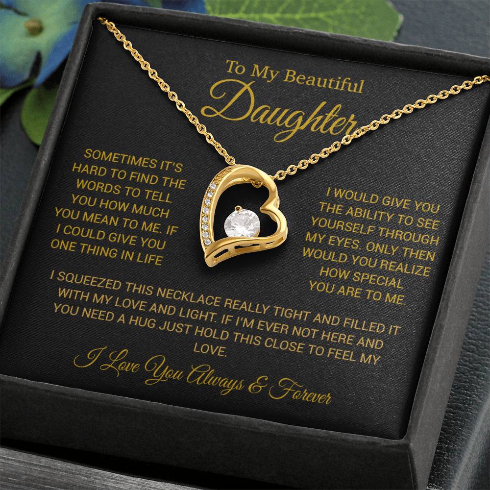To My Daughter Necklace, Daughter Father Necklace, Daughter Gift From Dad,Mom 24_9