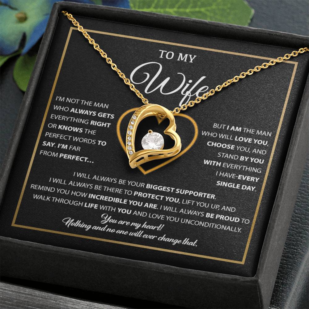 To My Wife Necklace, Gift For Wife, Anniversary Gift For Wife, Necklace For Wife 15_1_Black