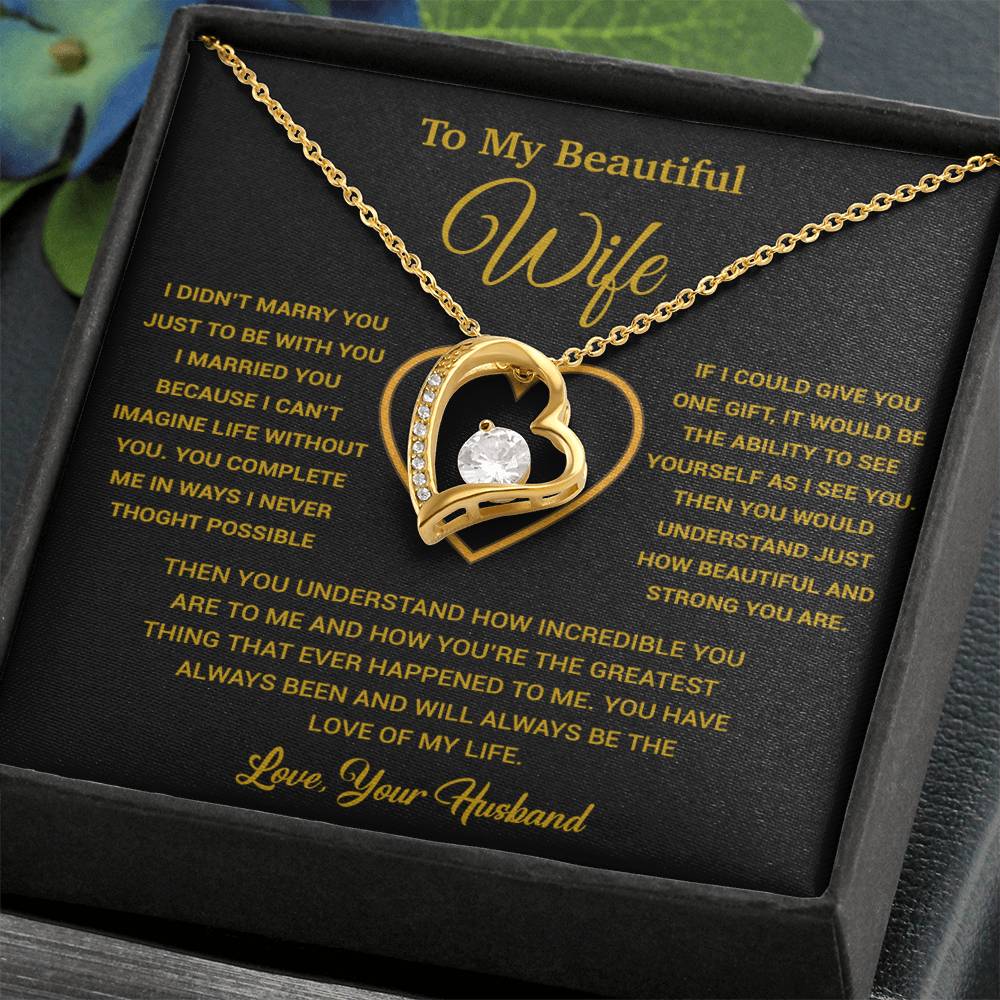 To My Wife Necklace, Gift For Wife, Anniversary Gift For Wife, Necklace For Wife 4_2_Gold
