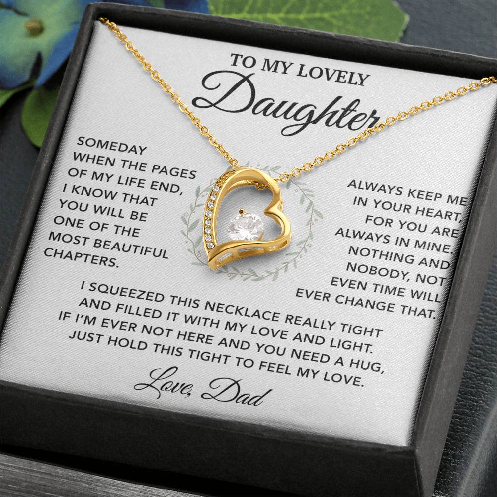 To My Daughter Necklace, Gift for Daughter from Dad, Father Daughter Necklace 6_10