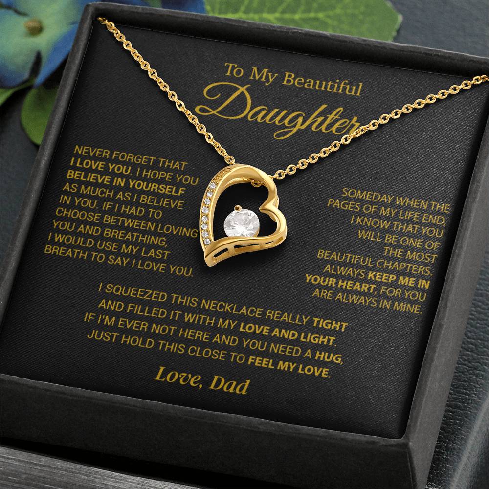 To My Daughter Necklace, Daughter Father Necklace, Daughter Gift From Dad 9_9
