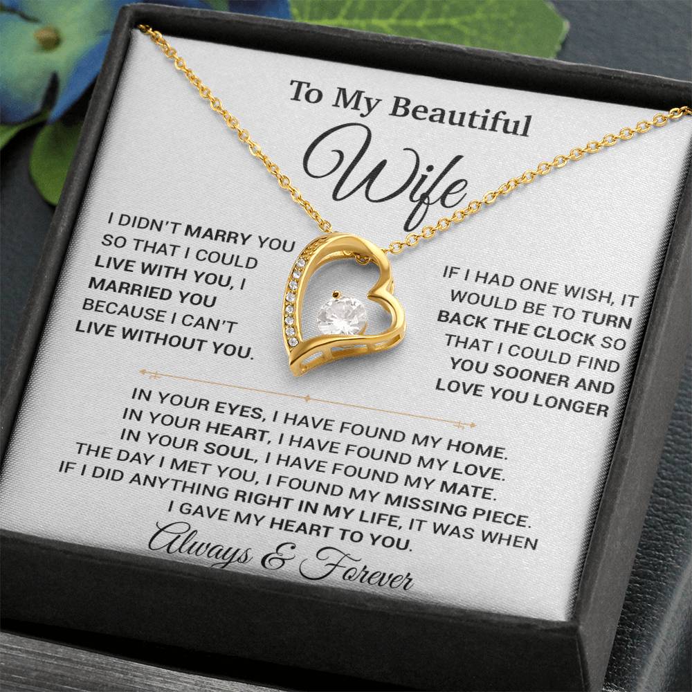To My Wife Necklace, Christmas Gifts For Women, Anniversary Gift For Wife 12_9_White
