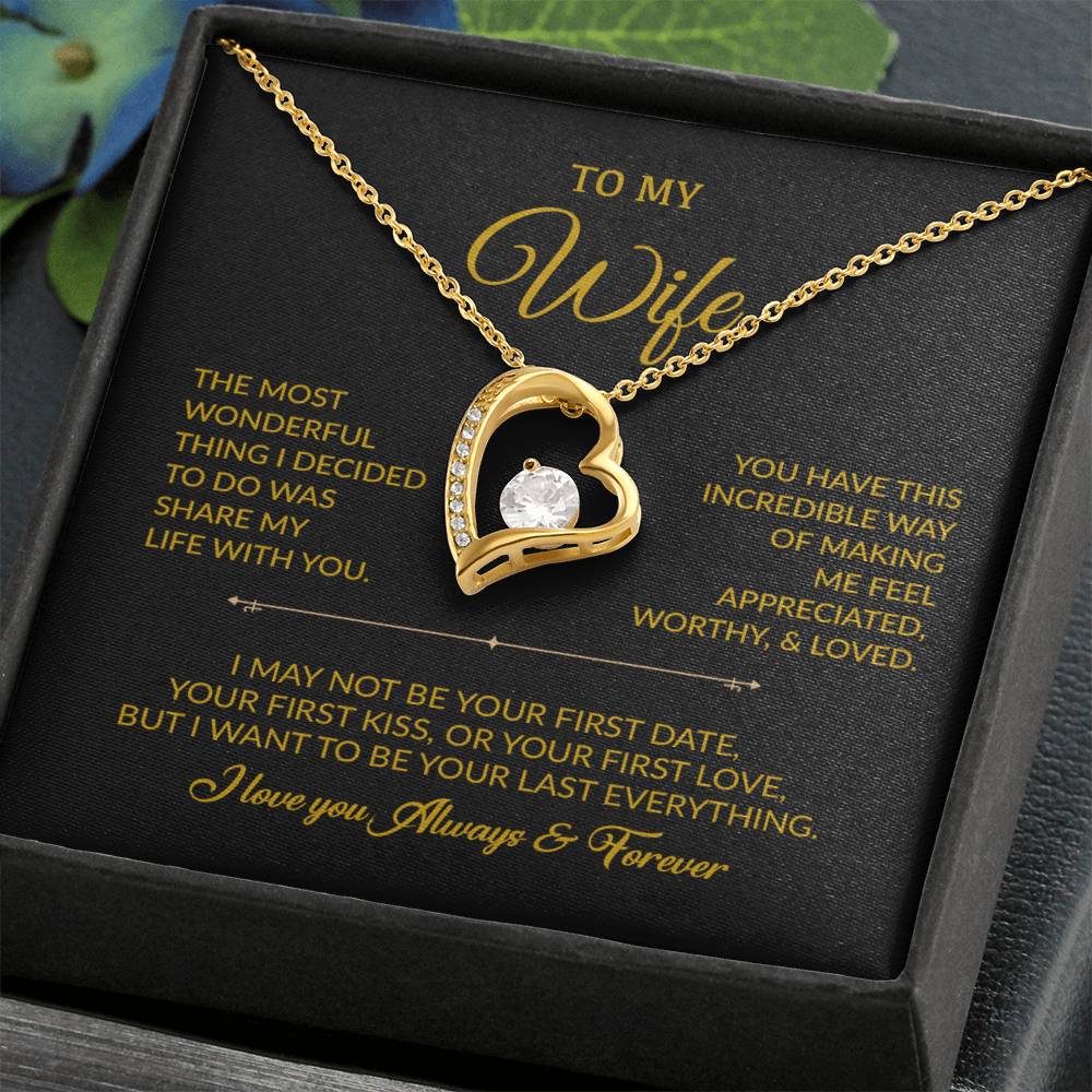 To My Wife Necklace, Gift For Wife, Anniversary Gift For Wife, Necklace For Wife