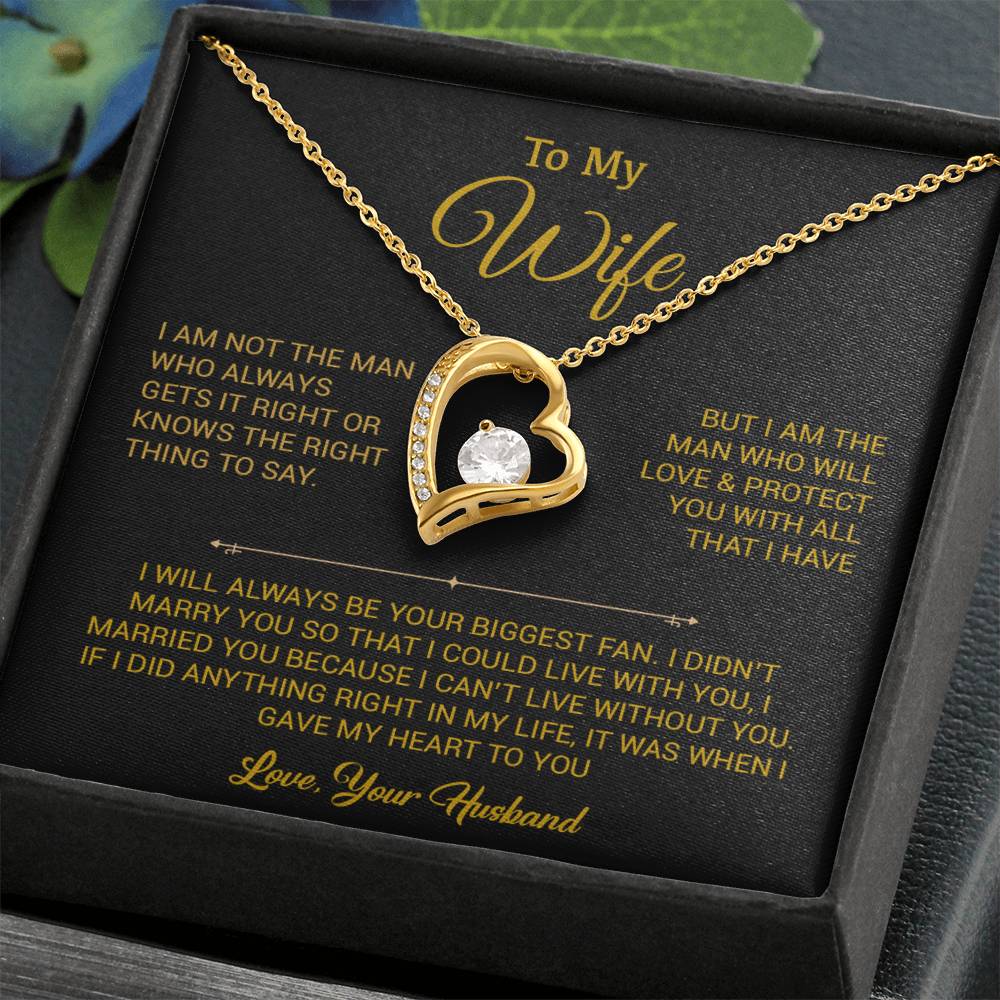 To My Wife Necklace, Gift For Wife, Anniversary Gift For Wife, Christmas Gift 3_10_Gold