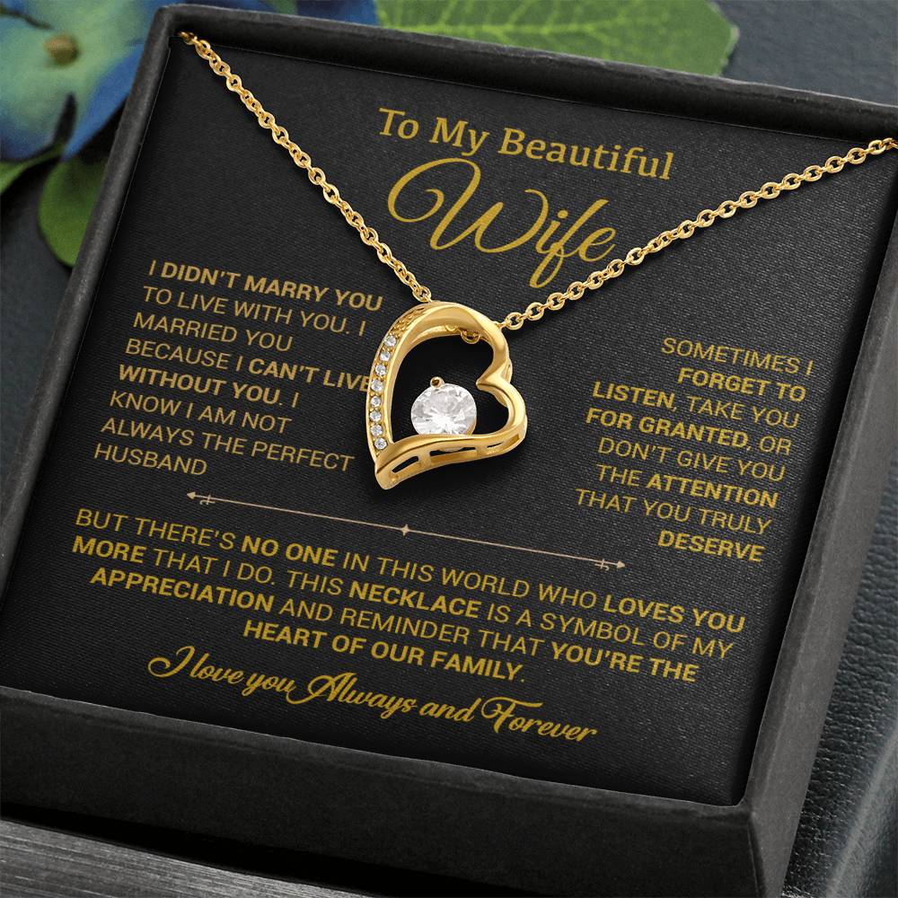 To My Wife Necklace, Gift For Wife, Anniversary Gift For Wife, Christmas Gift