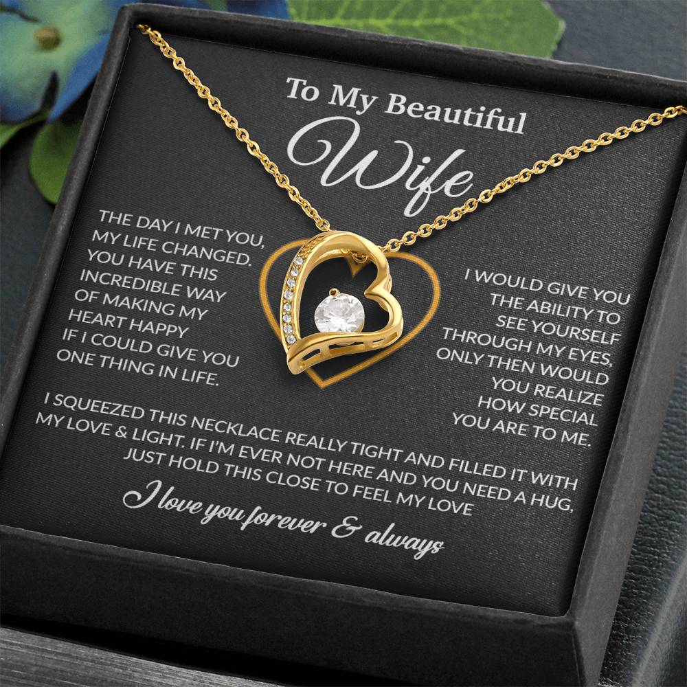 To My Wife Necklace, Gift For Wife, Anniversary Gift For Wife, Necklace For Wife 23_1_Black