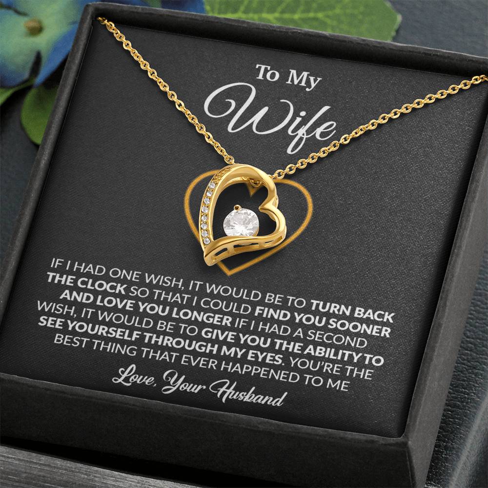 To My Wife Necklace, Gift For Wife, Anniversary Gift For Wife, Necklace For Wife 13_1_Black