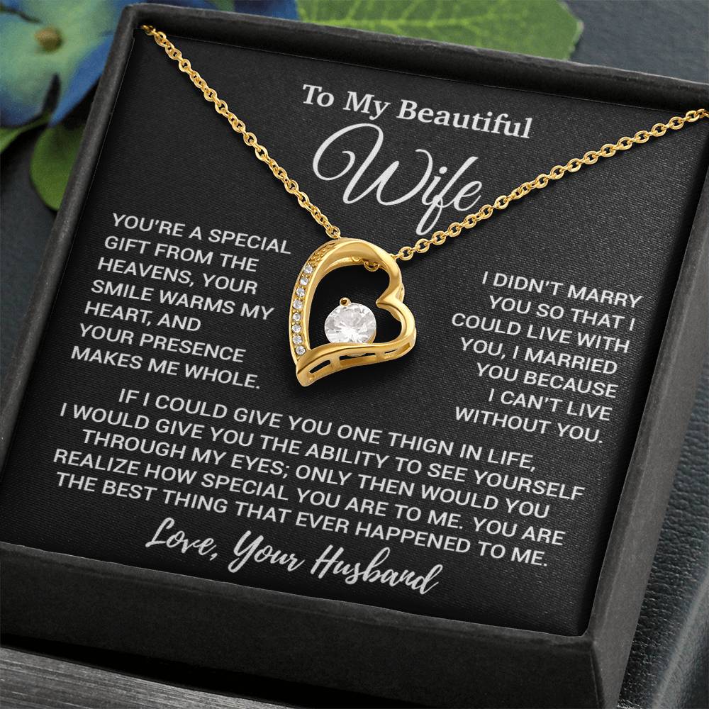 To My Wife Necklace, Christmas Gifts For Women, Anniversary Gift For Wife 1_8_Black