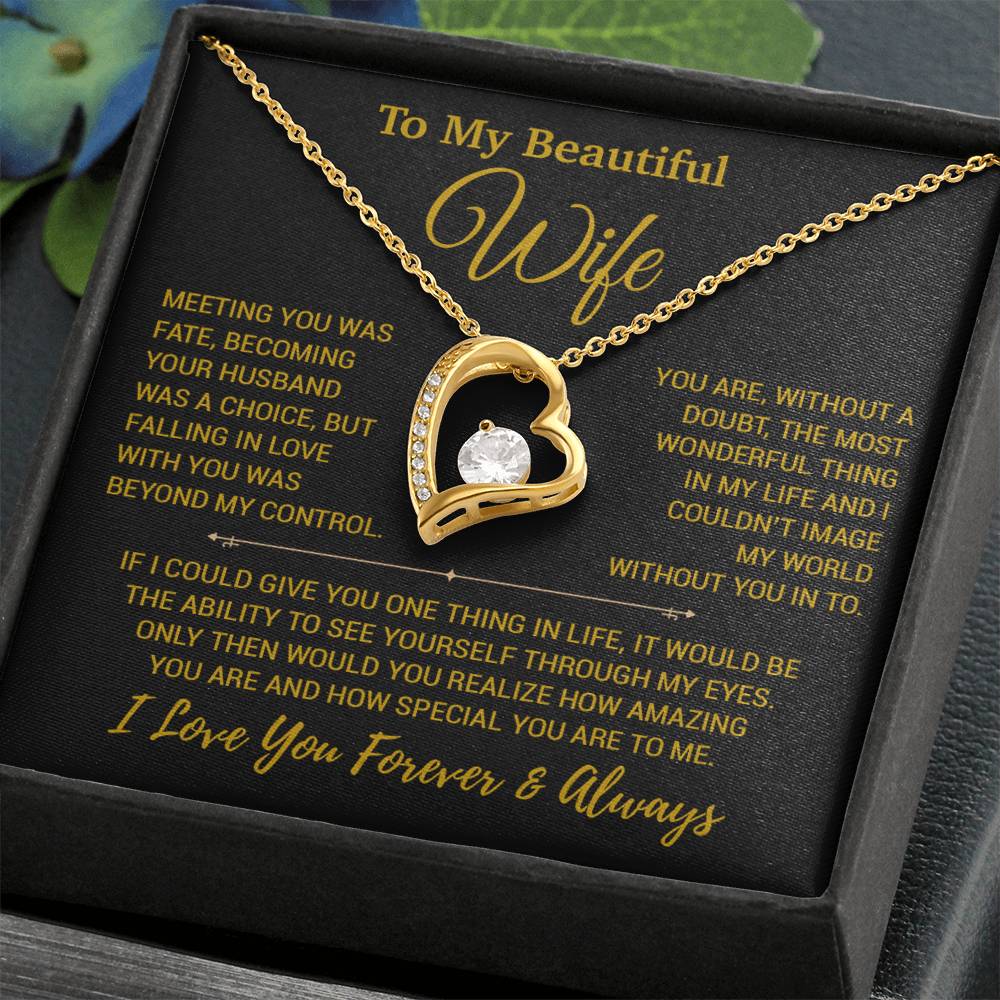 To My Wife Necklace, Christmas Gifts For Women, Anniversary Gift For Wife 25_12_Gold