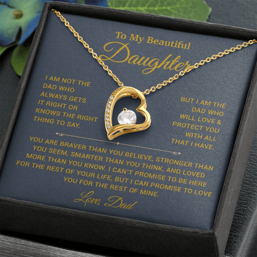 To My Daughter Necklace, Gift for Daughter from Dad, Father Daughter Necklace