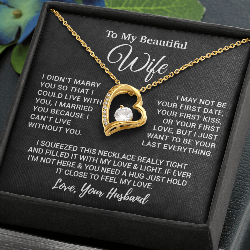 To My Wife Necklace, Christmas Gifts For Women, Anniversary Gift For Wife 23_9_Black