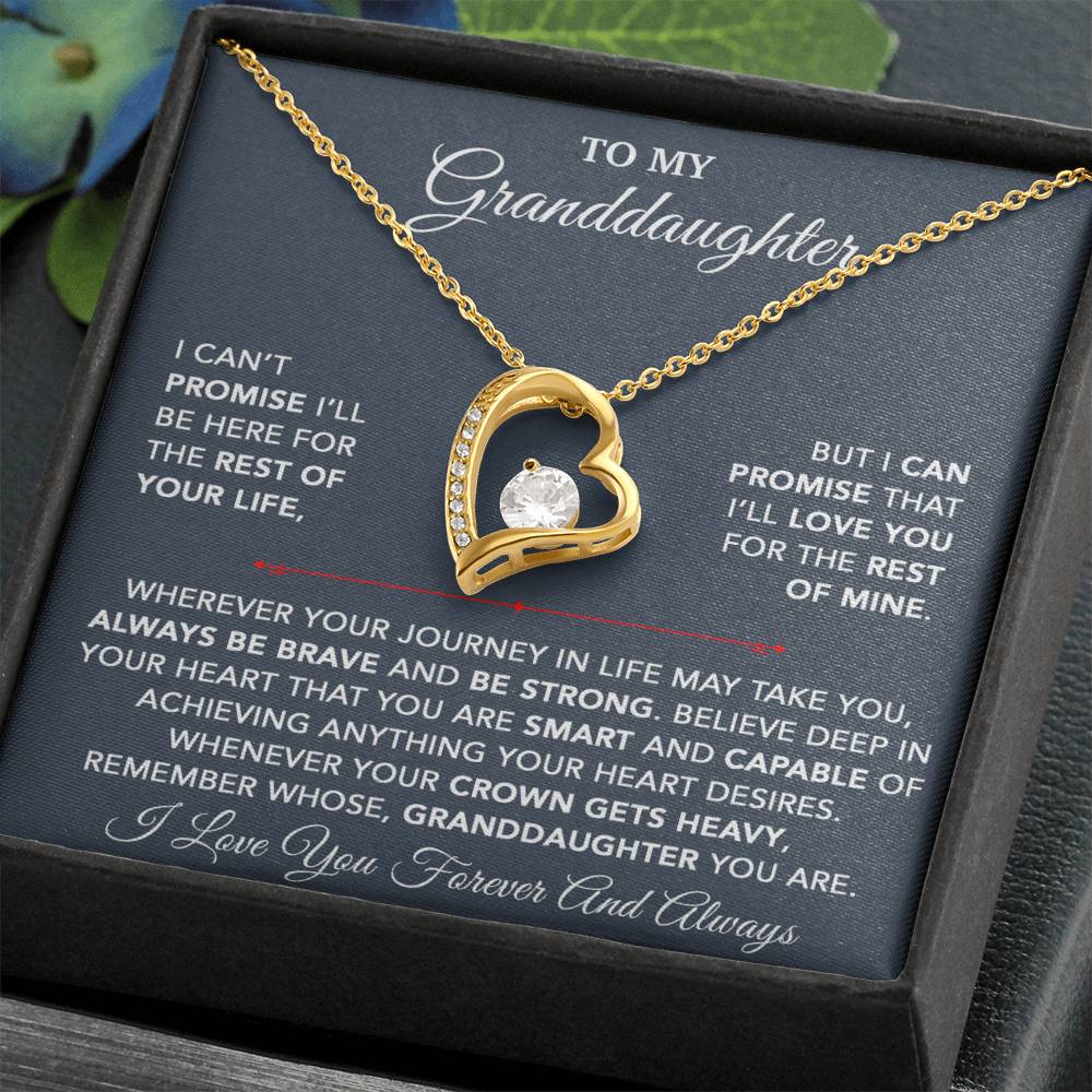 To My Granddaughter Necklace, Granddaughter Gift from Grandpa, Christmas Gift 28_9_Blue
