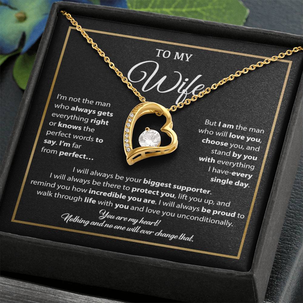 To My Wife Necklace, Gift For Wife, Anniversary Gift For Wife, Necklace For Wife 5_1_Black