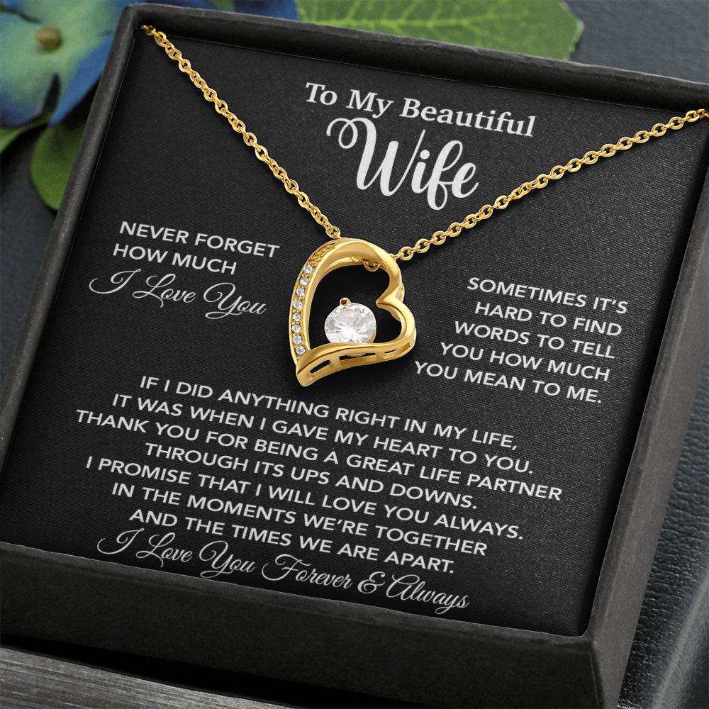 To My Wife Necklace, Christmas Gifts For Wife, Anniversary Cute Gift For Wife_Black_25_9