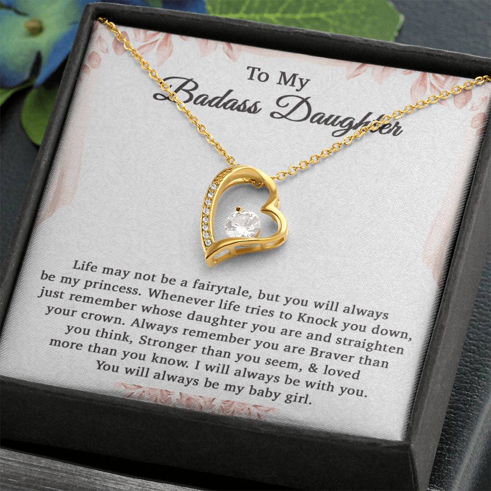To My Badass Daughter Necklace From Mom, Badass Daughter Gift,  Badass Daughter Necklace