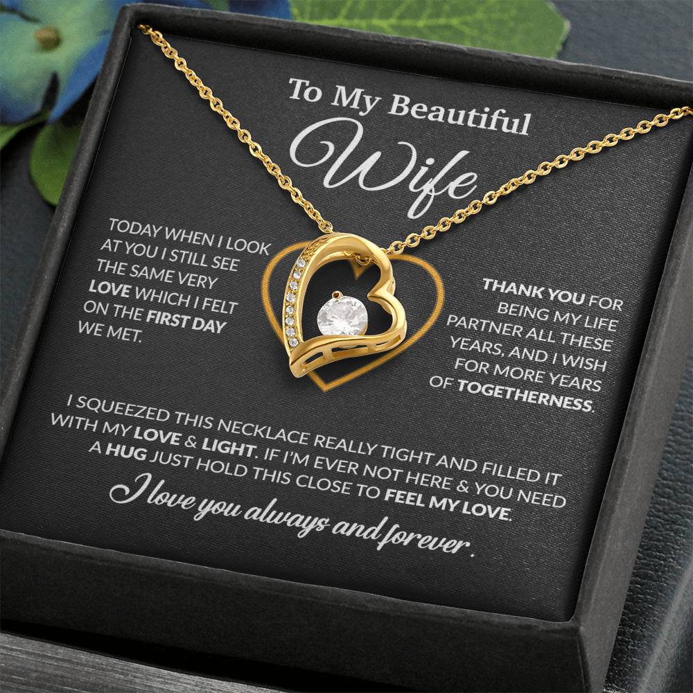 To My Wife Necklace, Christmas Gifts For Women, Anniversary Gift For Wife 9_12_Black