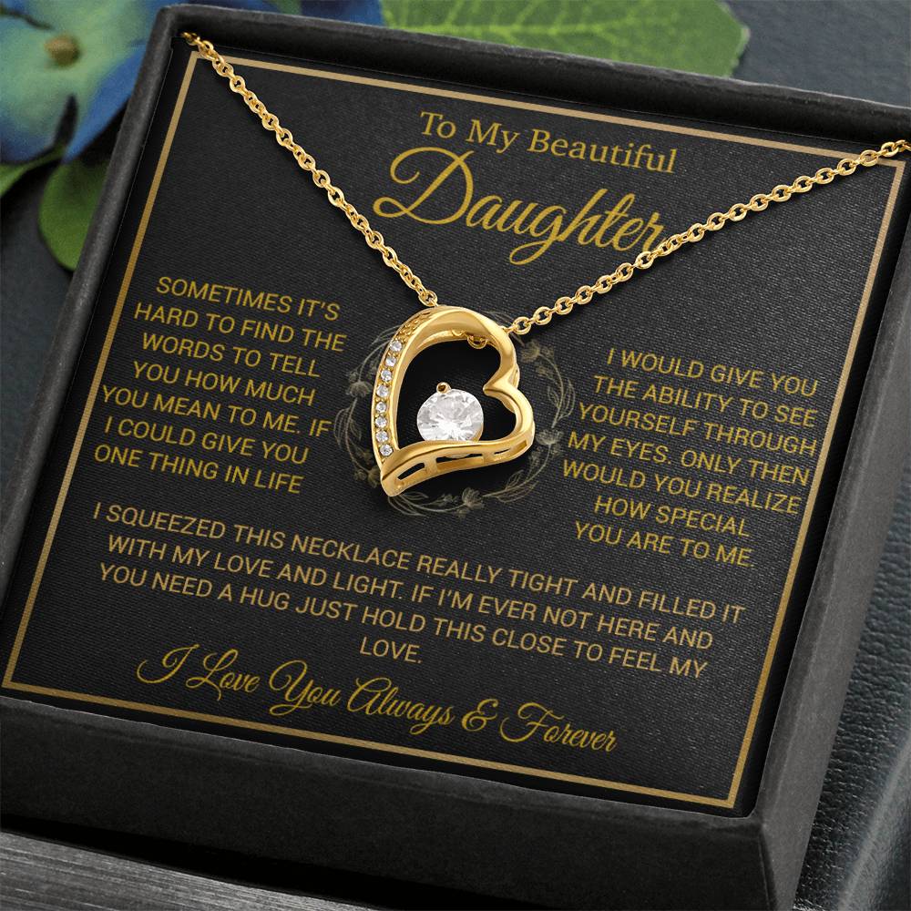 To My Daughter Necklace, Daughter Father Necklace, Daughter Gift From Dad,Mom 23_1
