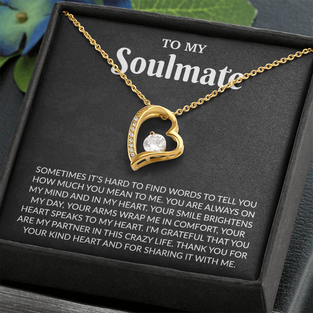 To My Soulmate Necklace, Anniversary Gift for Her, Gifts for Wife, Gifts for Girlfriend