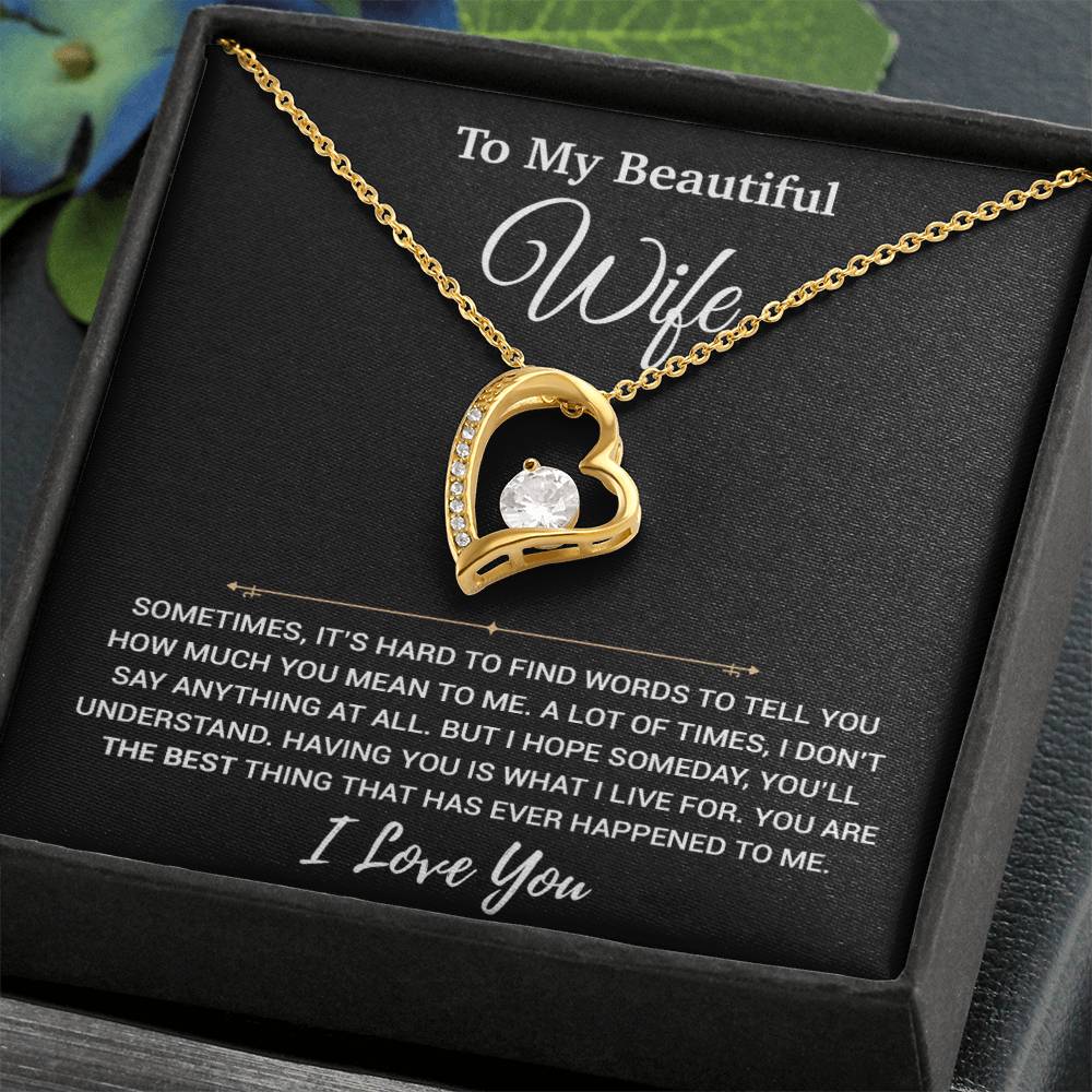 To My Wife Necklace, Christmas Gifts For Women, Anniversary Gift For Wife 20_11_Black