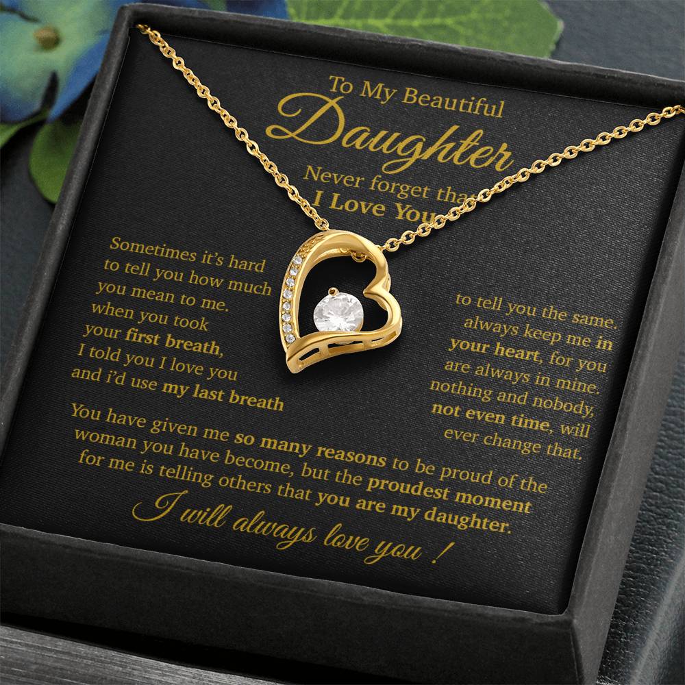 To My Daughter Necklace, Daughter Father Necklace, Daughter Gift From Dad, Mom 8_11