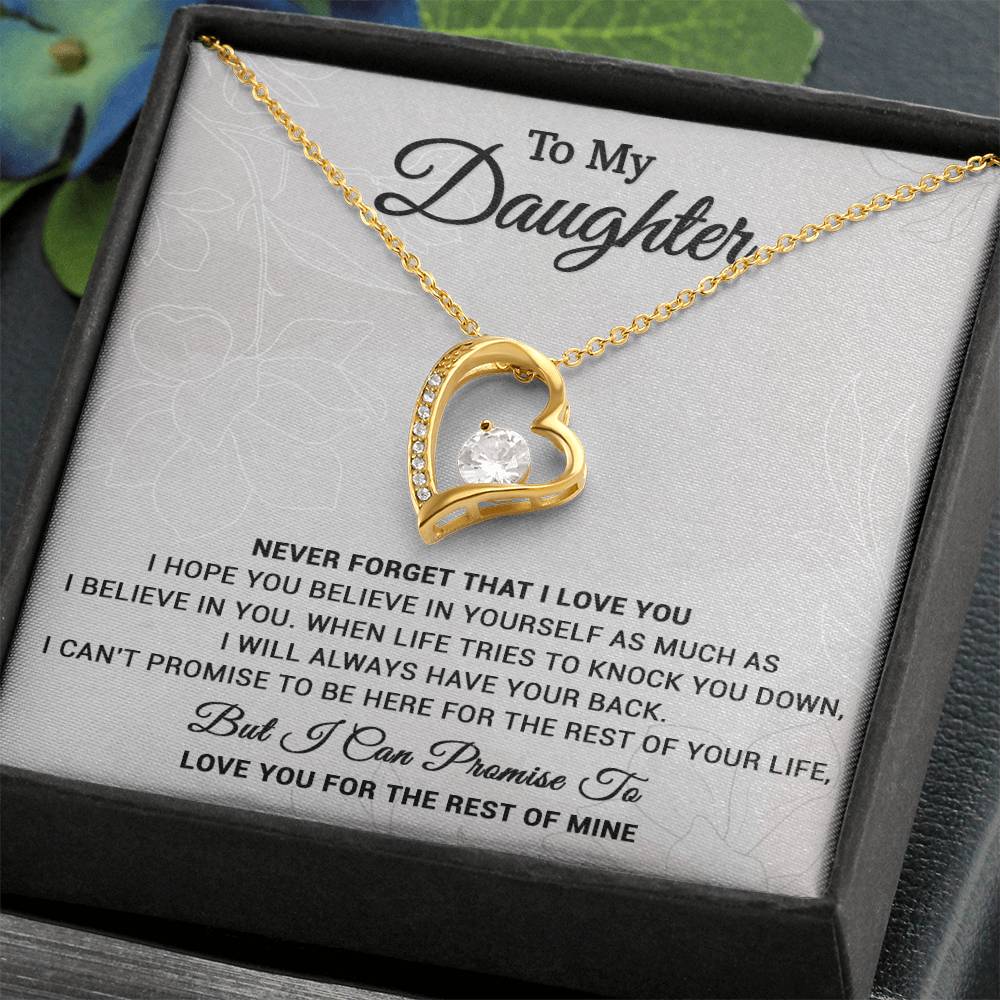 To My Daughter Necklace, Gift From Mom Dad, Birthday Christmas Gift