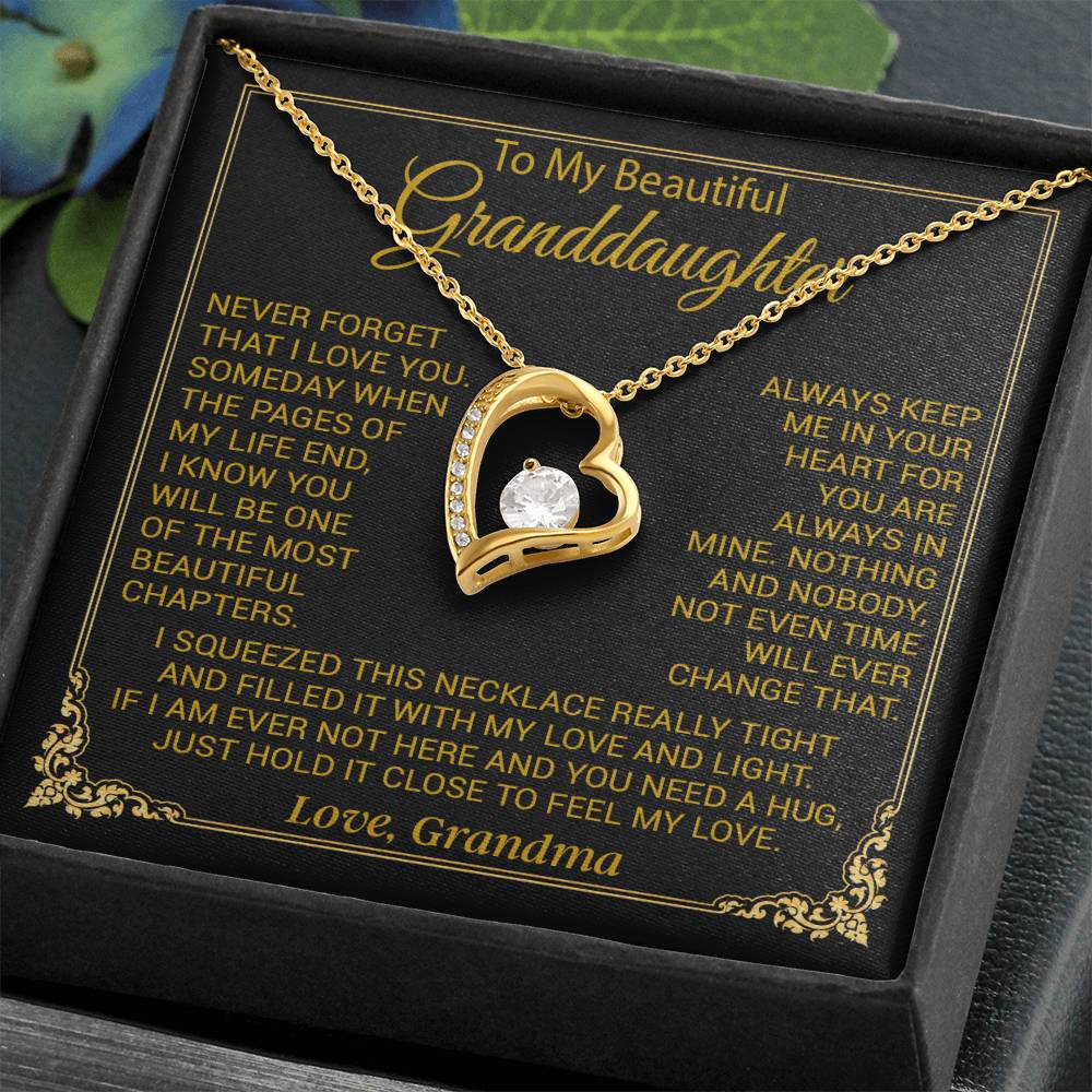 To My Granddaughter Necklace, Granddaughter Gift from Grandma, Christmas Gift
