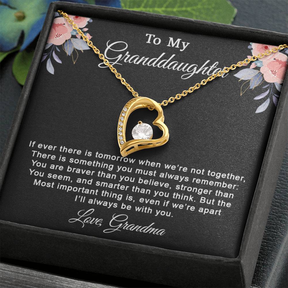 To My Granddaughter Necklace, Granddaughter Gifts From Grandma and Grandpa