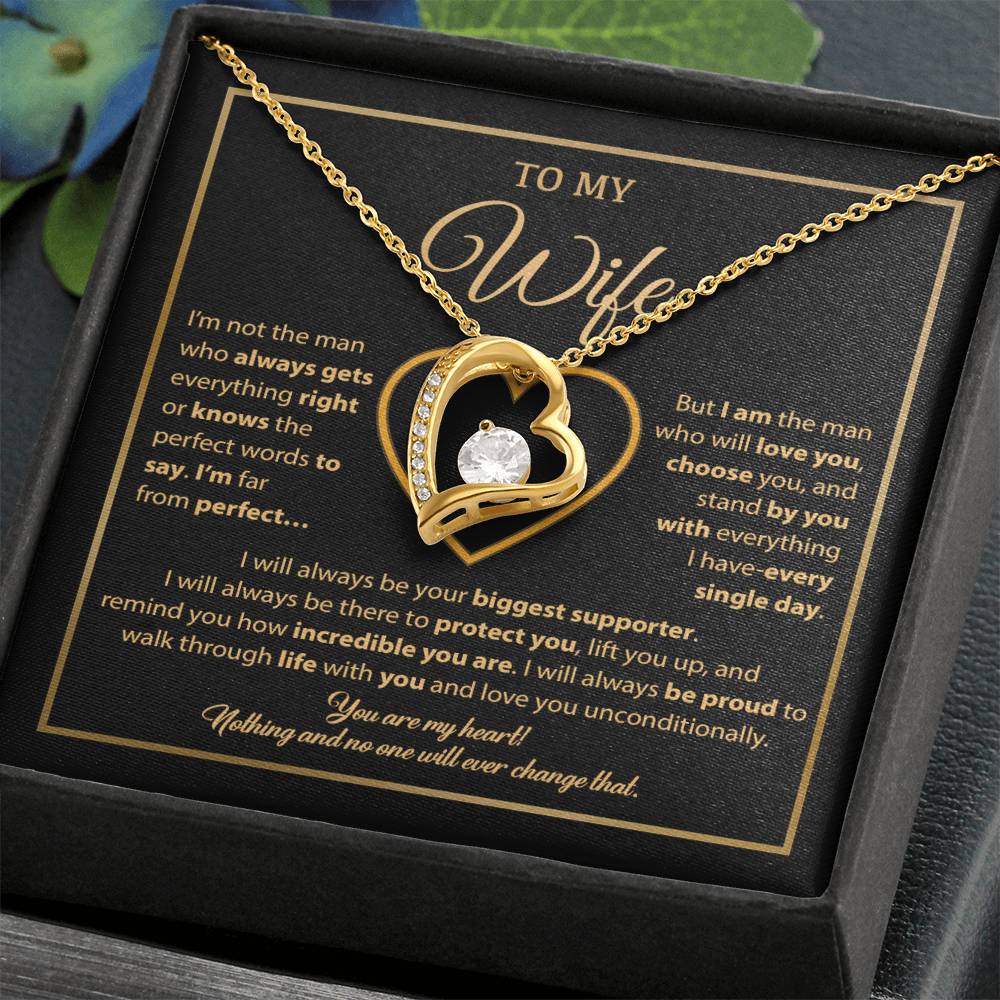 To My Wife Necklace, Gift For Wife, Anniversary Gift For Wife, Necklace For Wife 29_1_Gold