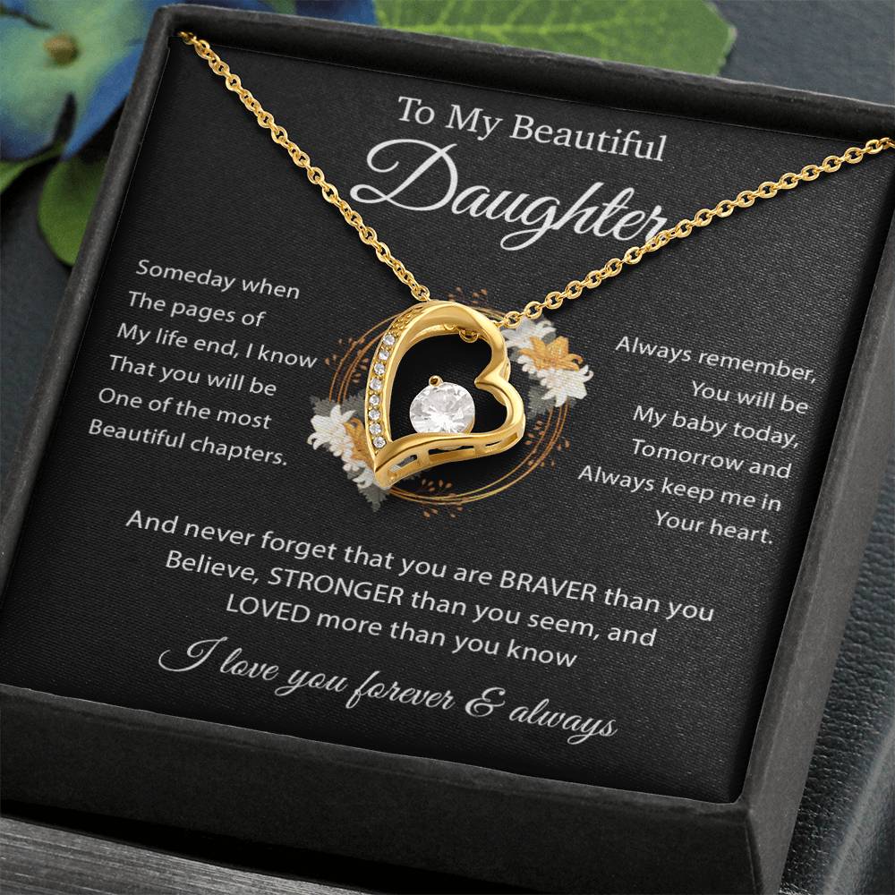 To My Daughter Necklace, Gift To Daughter, Daughter Gift, Christmas Gift Necklace