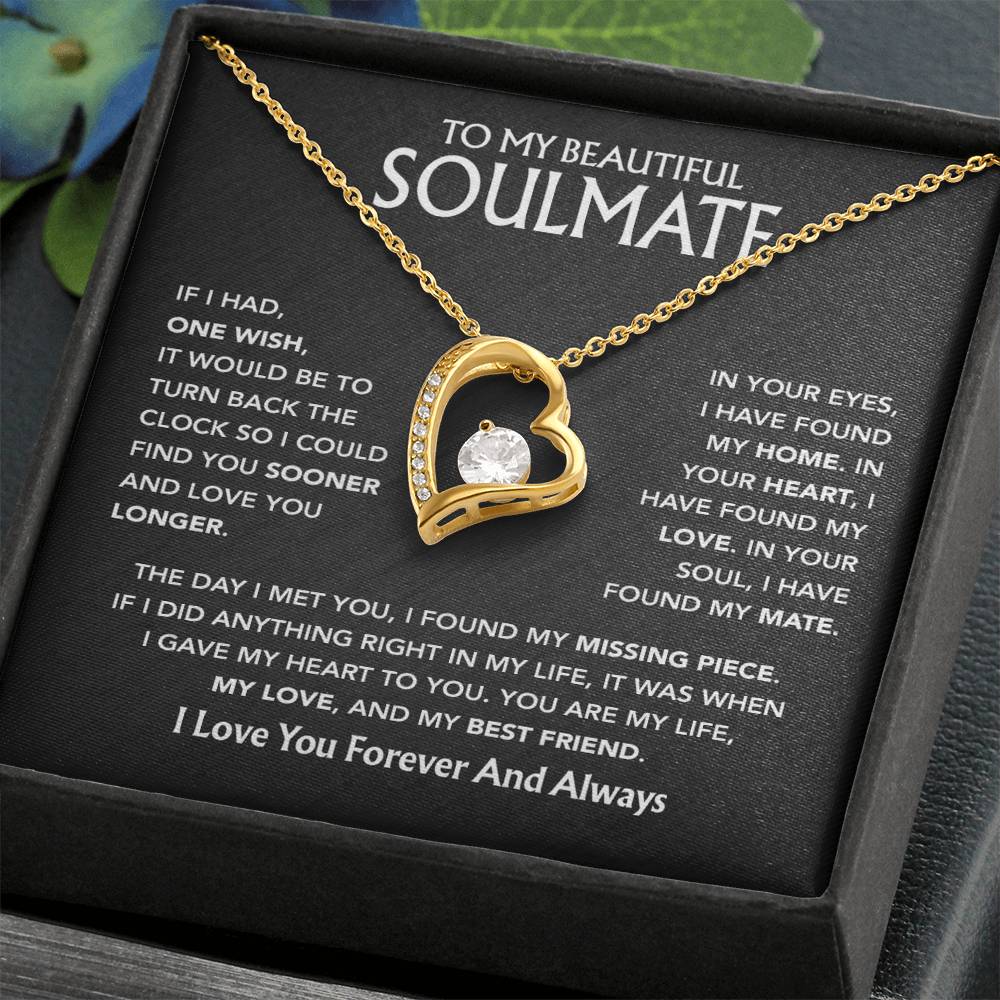 To My Soulmate Necklace, Gift For Soulmate, Anniversary Gift, Birthday Gift 3_5_Black