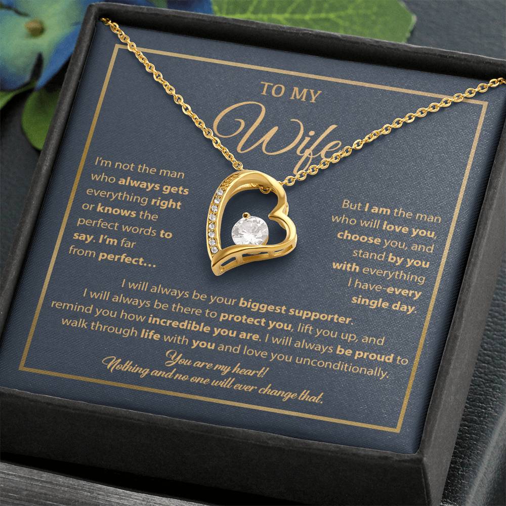 To My Wife Necklace, Gift For Wife, Anniversary Gift For Wife, Necklace For Wife 5_1_Blue